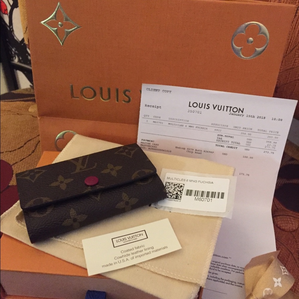 💯 Authentic Louis Vuitton 6 Key & Card Holder